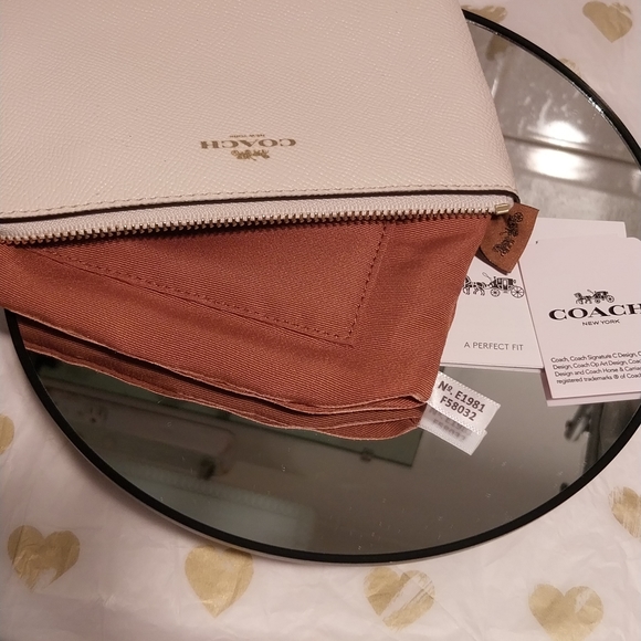 Coach Chalk Cross-Grain Leather Wristlet - Picture 5 of 12